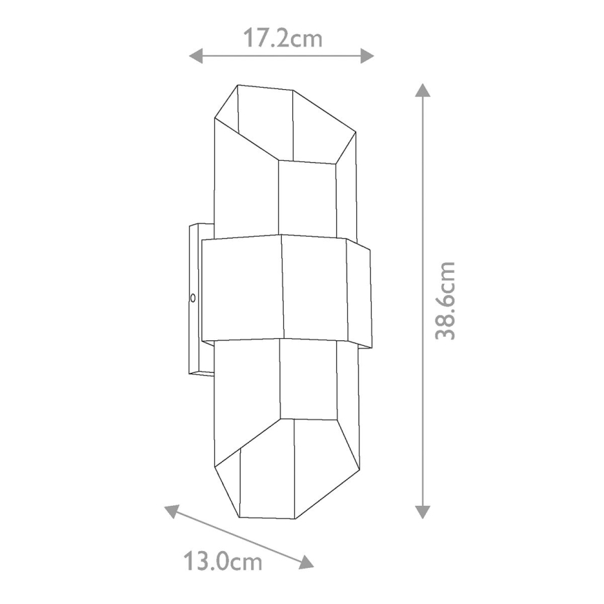 Quoizel - Udendørs LED væglampe CHASM 2xLED/5,5W/230V IP44