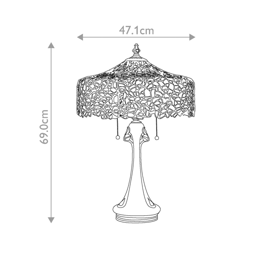 Quoizel - Bordlampe COBALT 3xE27/60W/230V