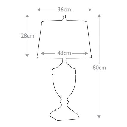 Quoizel - Bordlampe DENNISON 1xE27/60W/230V bronze