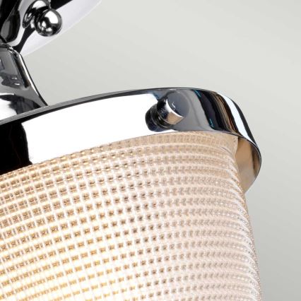 Quoizel - Loftlampe til badeværelse DUBLIN 1xE27/40W/230V IP44 skinnende krom
