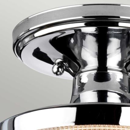 Quoizel - Loftlampe til badeværelse DUBLIN 1xE27/40W/230V IP44 skinnende krom