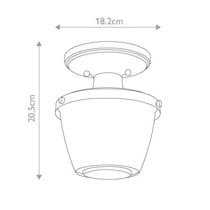 Quoizel - Loftlampe til badeværelse DUBLIN 1xE27/40W/230V IP44 skinnende krom