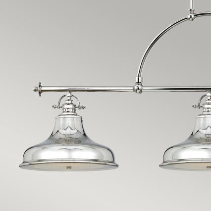 Quoizel - Pendel med kædeophæng EMERY 3xE27/100W/230V skinnende krom