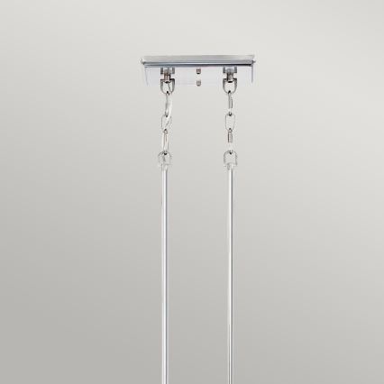 Quoizel - Pendel med kædeophæng EMERY 3xE27/100W/230V skinnende krom