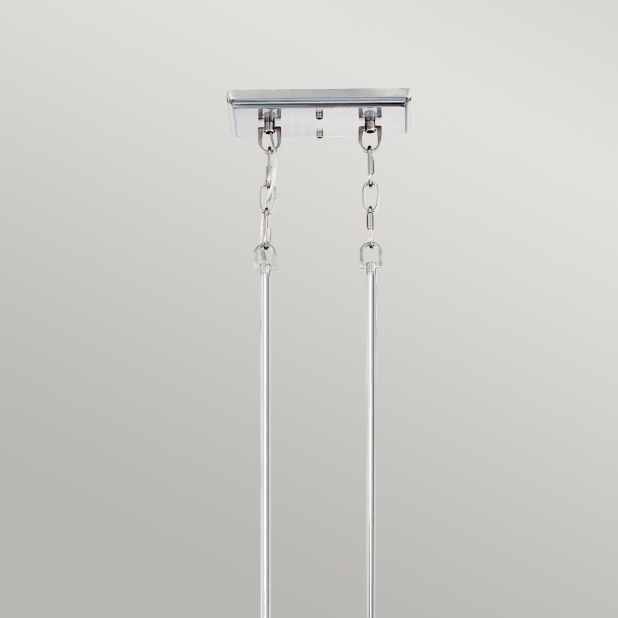 Quoizel - Pendel med kædeophæng EMERY 3xE27/100W/230V skinnende krom
