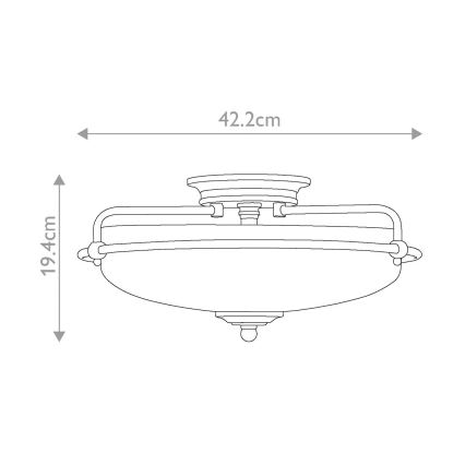 Quoizel - Loftlampe GRIFFIN 3xE27/60W/230V bronzefarvet