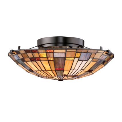 Quoizel - Loftlampe INGLENOOK 2xE27/60W/230V diameter 40,7 cm