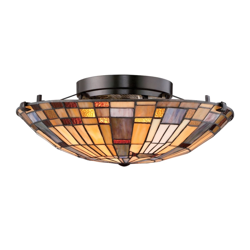 Quoizel - Loftlampe INGLENOOK 2xE27/60W/230V diameter 40,7 cm