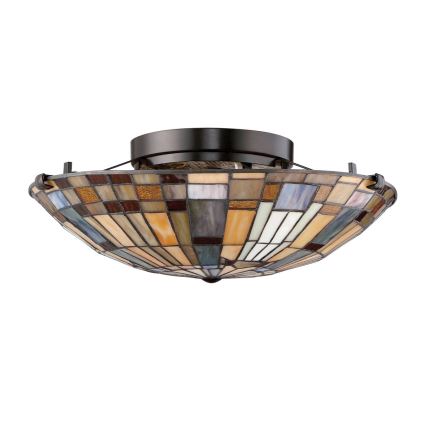 Quoizel - Loftlampe INGLENOOK 2xE27/60W/230V diameter 40,7 cm