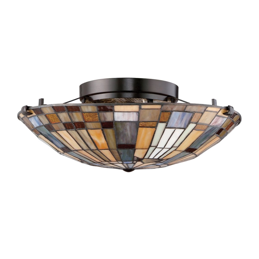 Quoizel - Loftlampe INGLENOOK 2xE27/60W/230V diameter 40,7 cm
