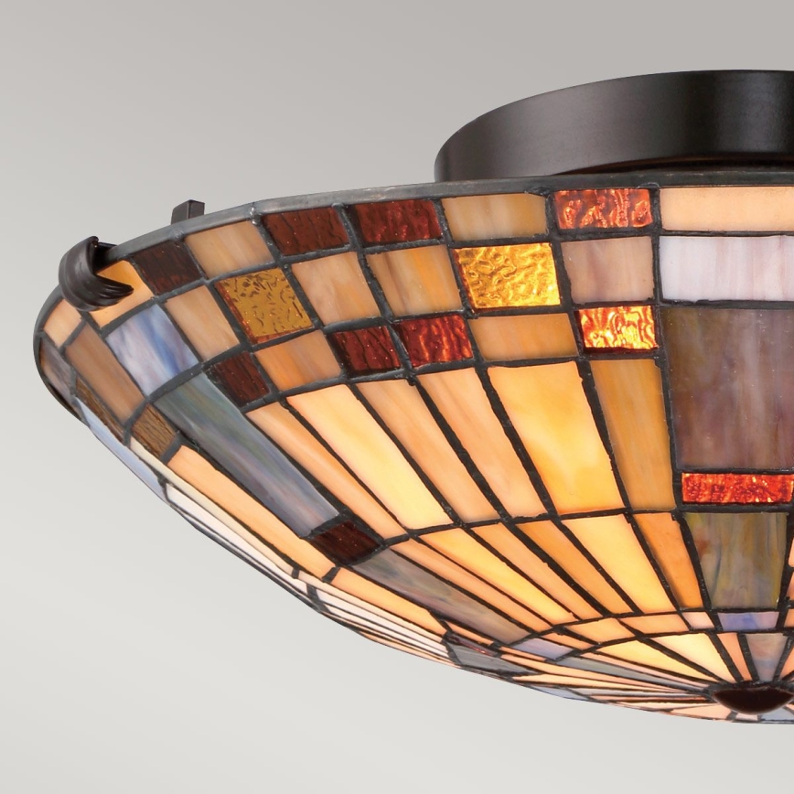 Quoizel - Loftlampe INGLENOOK 2xE27/60W/230V diameter 40,7 cm