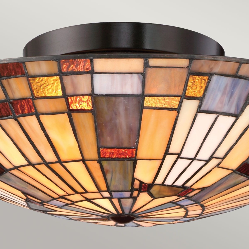Quoizel - Loftlampe INGLENOOK 2xE27/60W/230V diameter 40,7 cm