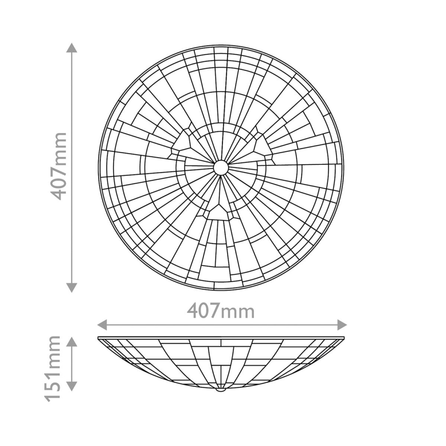 Quoizel - Tiffany INGLENOOK loftlampe 2xE27/60W/230V Ø 40,7 cm