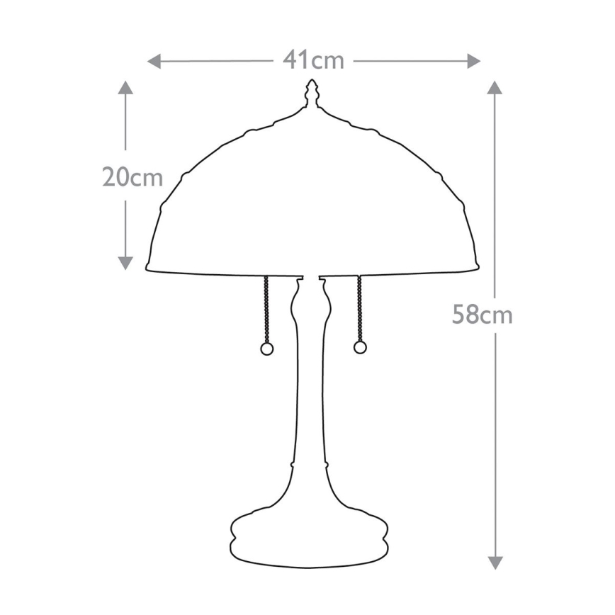 Quoizel - Bordlampe KAMI 2xE27/60W/230V