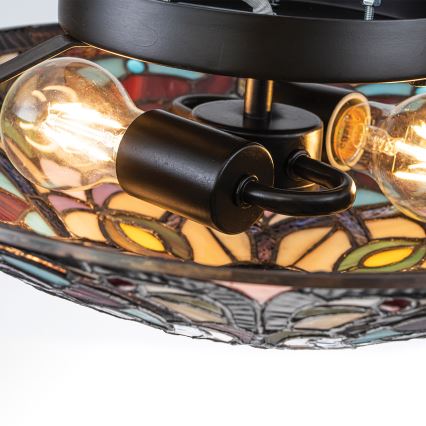 Quoizel - Loftlampe Tiffany LARISSA 2xE27/40W/230V Ø 41,2 cm