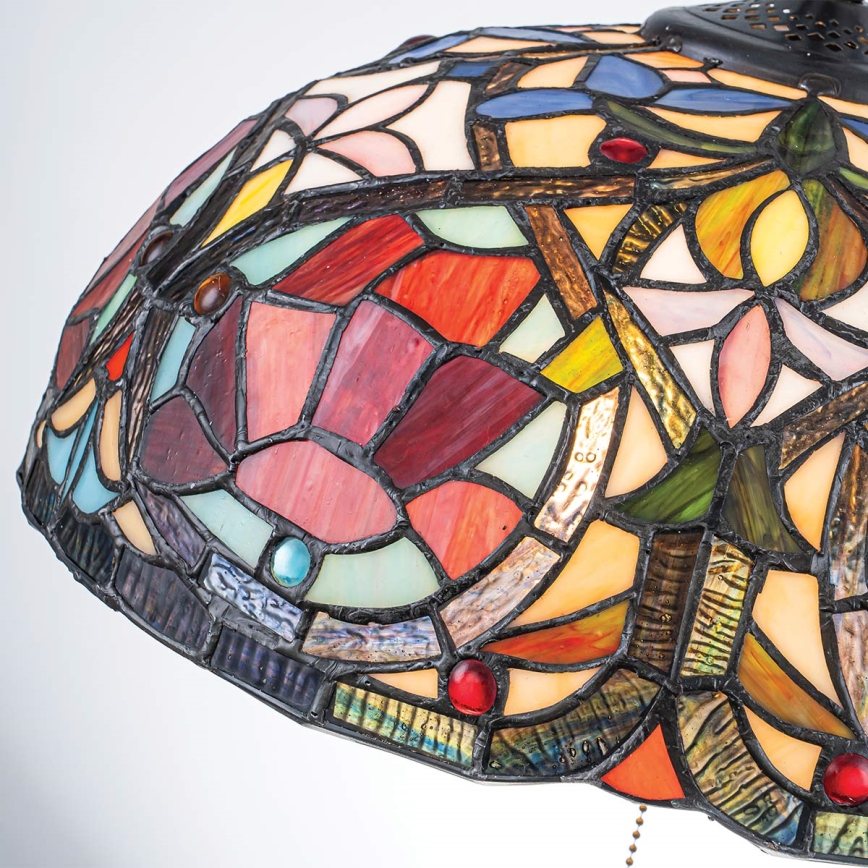 Quoizel - Lysekrone på kæde Tiffany LARISSA 3xE27/60W/230V Ø 38,5 cm