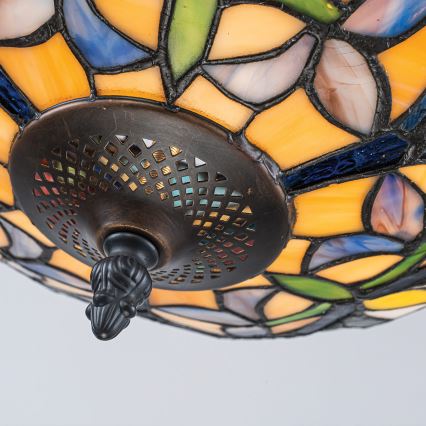 Quoizel - Overflademonteret Tiffany-loftlampe LARISSA 2xE27/60W/230V Ø 35 cm