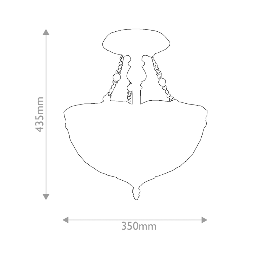 Quoizel - Overflademonteret Tiffany-loftlampe LARISSA 2xE27/60W/230V Ø 35 cm