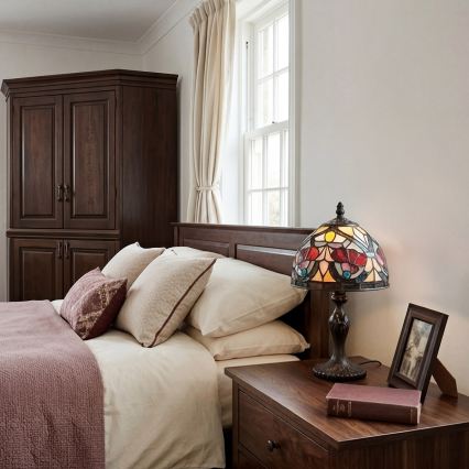 Quoizel - Bordlampe Tiffany LARISSA 1xE14/40W/230V Ø 20 cm