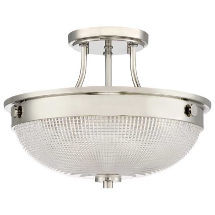 Quoizel - Loftlampe MANTLE 2xE27/60W/230V skinnende krom