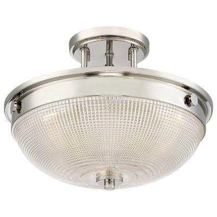 Quoizel - Loftlampe MANTLE 2xE27/60W/230V skinnende krom