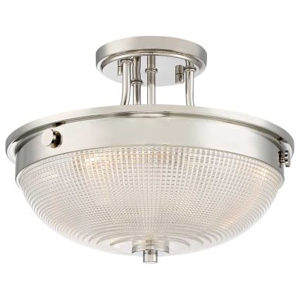 Quoizel - Loftlampe MANTLE 2xE27/60W/230V skinnende krom
