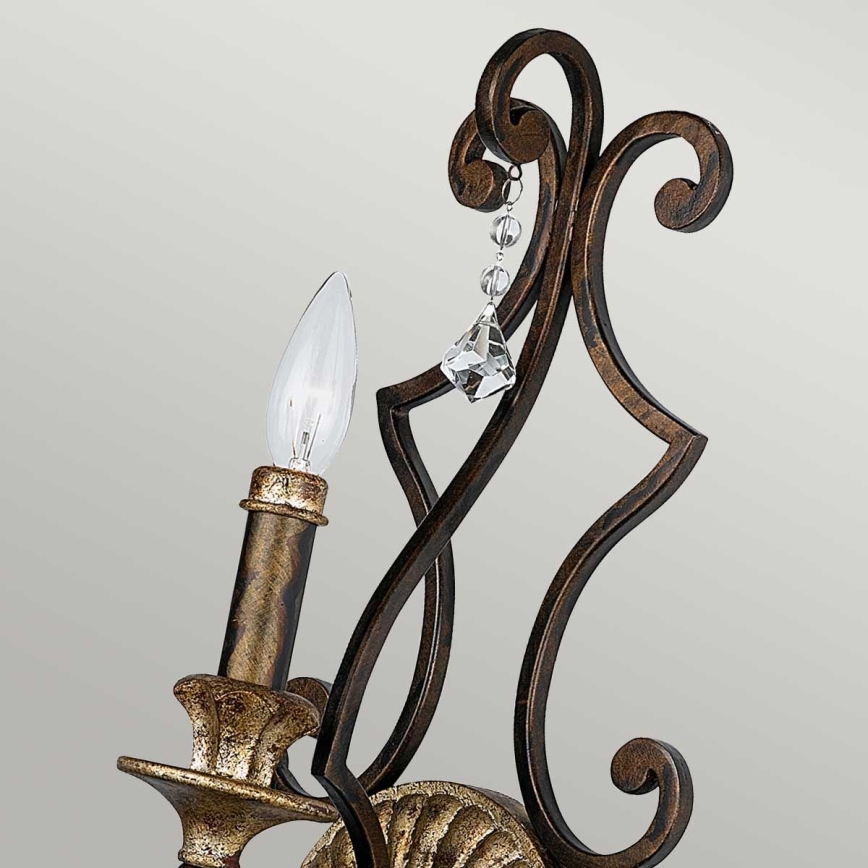 Quoizel - Væglampe MARQUETTE 1xE14/60W/230V bronzefarvet