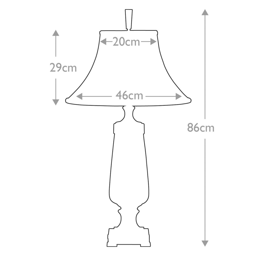 Quoizel - Bordlampe MONTEVERDE 1xE27/60W/230V