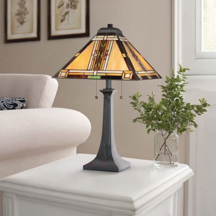 Quoizel - Bordlampe NAVAJO 2xE27/60W/230V