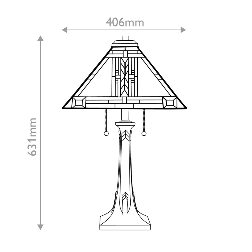 Quoizel - Bordlampe NAVAJO 2xE27/60W/230V