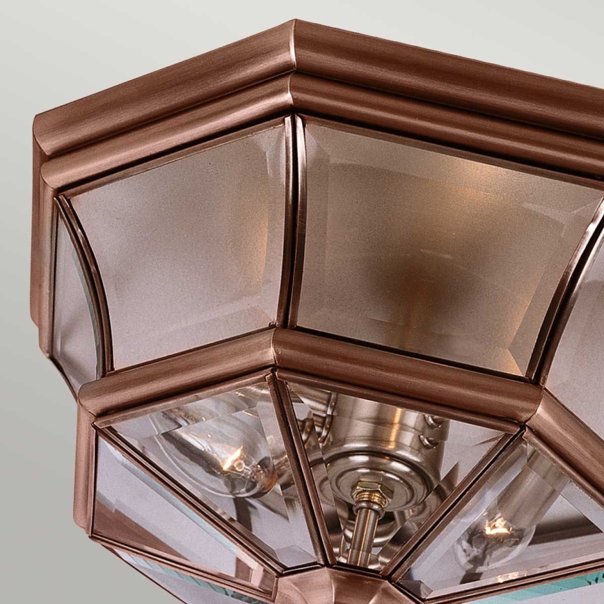 Quoizel - NEWBURY Udendørs loftlampe 3xE14/60W/230V IP44 kobberfarvet