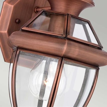 Quoizel - Udendørs væglampe NEWBURY 1xE27/60W/230V IP44 kobberfarvet