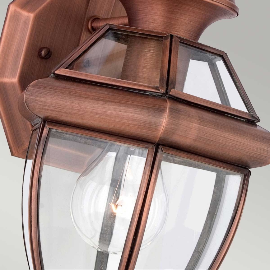 Quoizel - Udendørs væglampe NEWBURY 1xE27/60W/230V IP44 kobberfarvet