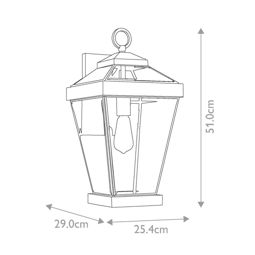 Quoizel - Udendørs væglampe RAVINE 1xE27/60W/230V IP44 brun