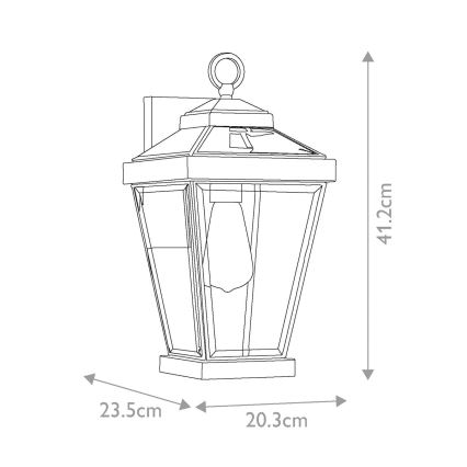 Quoizel - Udendørs væglampe RAVINE 1xE27/60W/230V IP44 brun