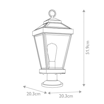 Quoizel - Udendørslampe RAVINE 1xE27/60W/230V IP44 brun