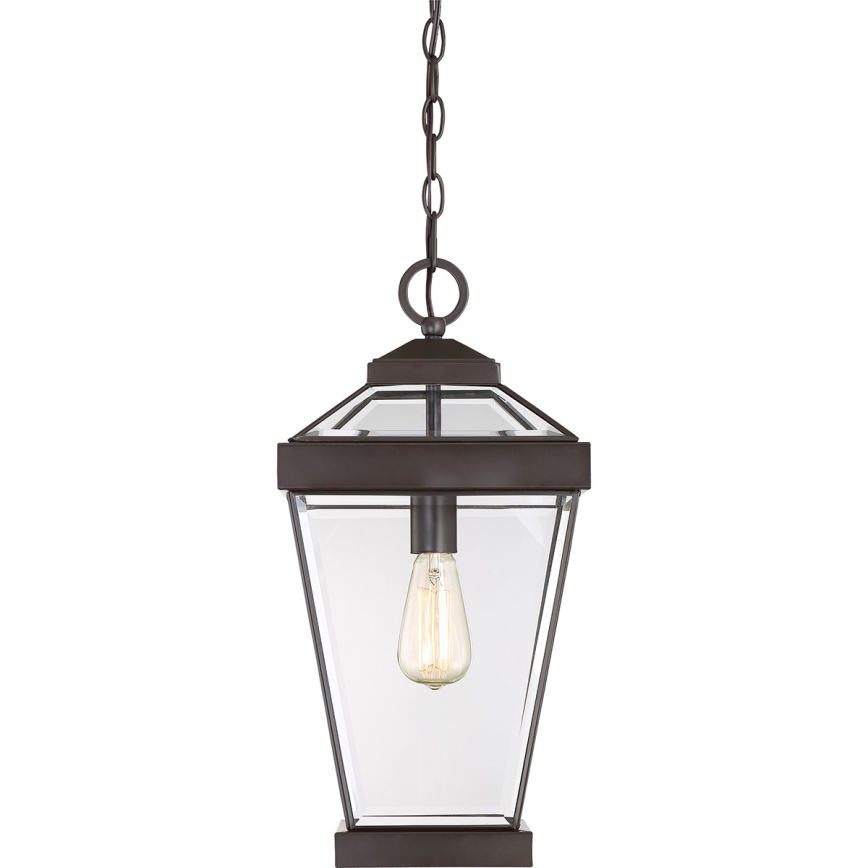 Quoizel - Udendørspendel med kædeophæng RAVINE 1xE27/60W/230V IP23 brun