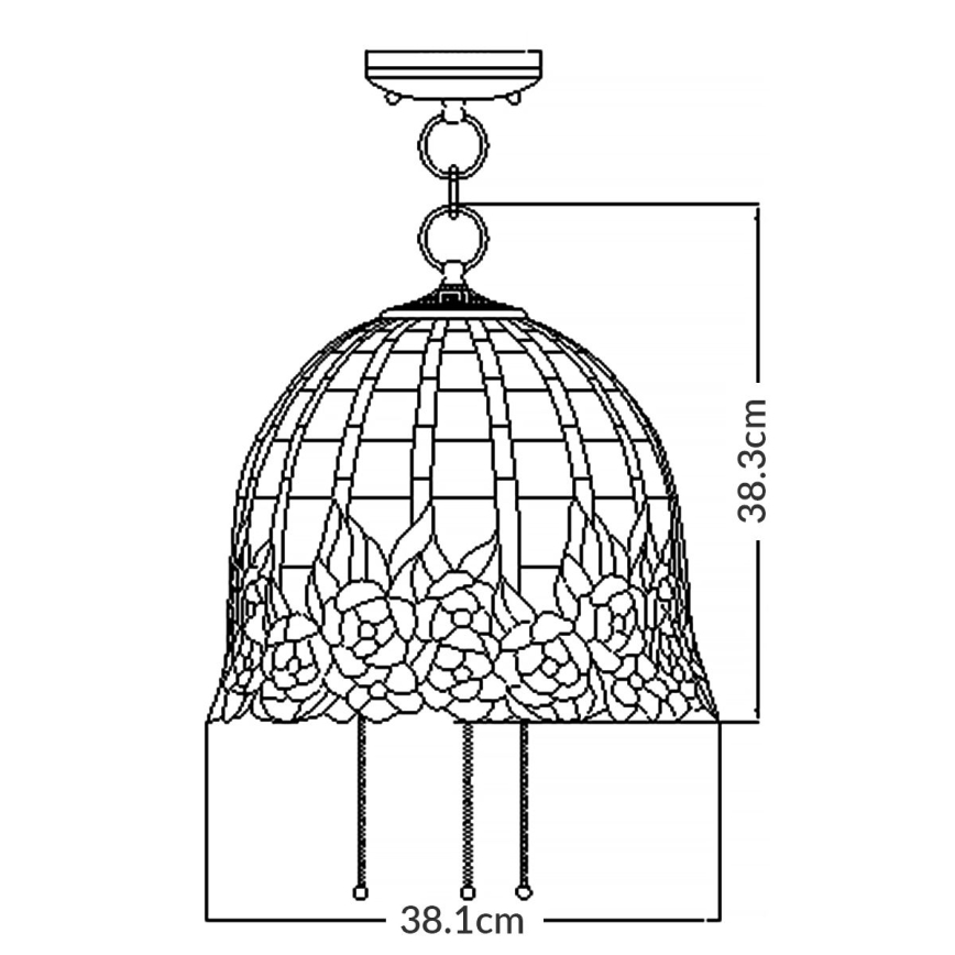 Quoizel - Pendel med kædeophæng ROSECLIFFE 3xE27/100W/230V