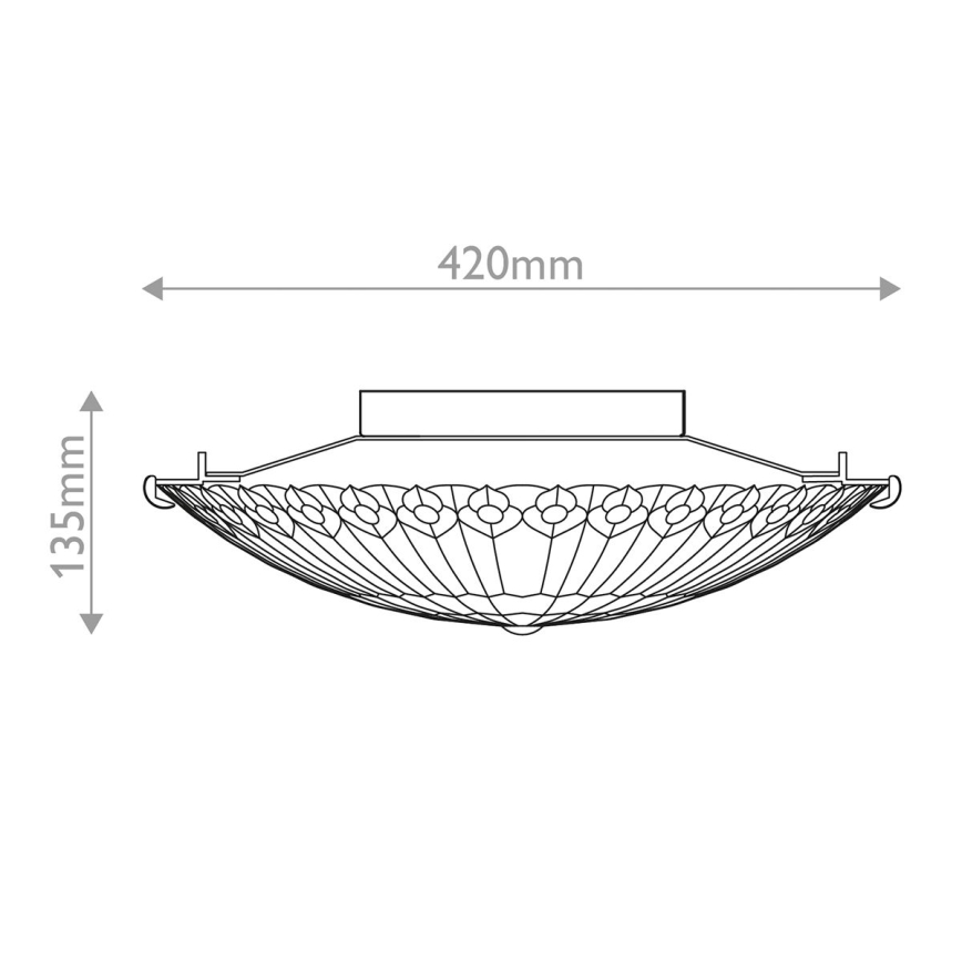 Quoizel - Loftlampe WATKINS 2xE27/60W/230V diameter 42 cm