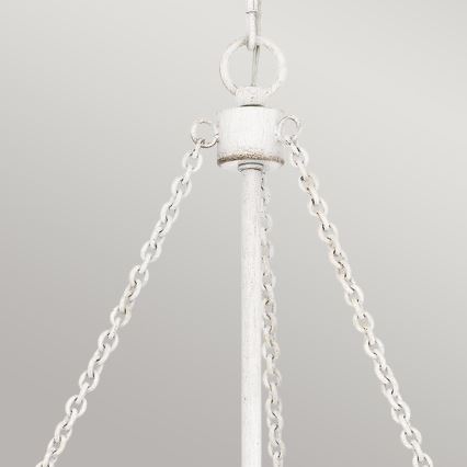 Quoizel - Lysekrone med kæde WAYLON 4xE27/60W/230V Ø 50,4 cm brun/hvid