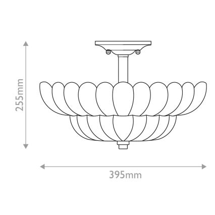 Quoizel - Loftlampe WHITECAP 4xE14/40W/230V diameter 39,5 cm