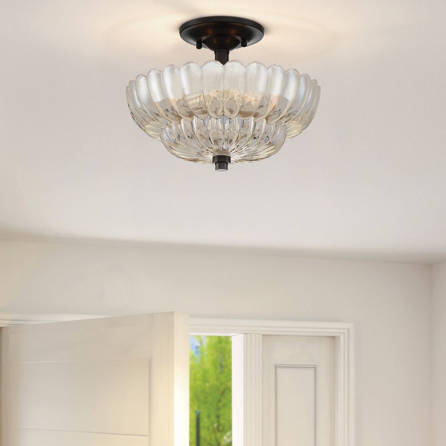 Quoizel - Loftlampe WHITECAP 3xE14/40W/230V diameter 29,7 cm