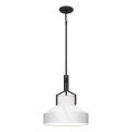 Quoizel - Stangpendel BRECKEN 2xE27/60W/230V sort/marmor-dekor