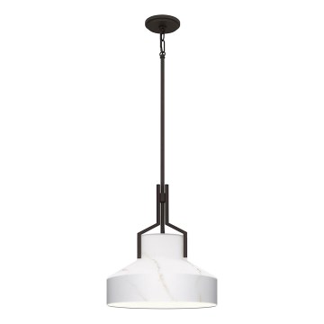 Quoizel - Stangpendel BRECKEN 2xE27/60W/230V sort/marmor-dekor