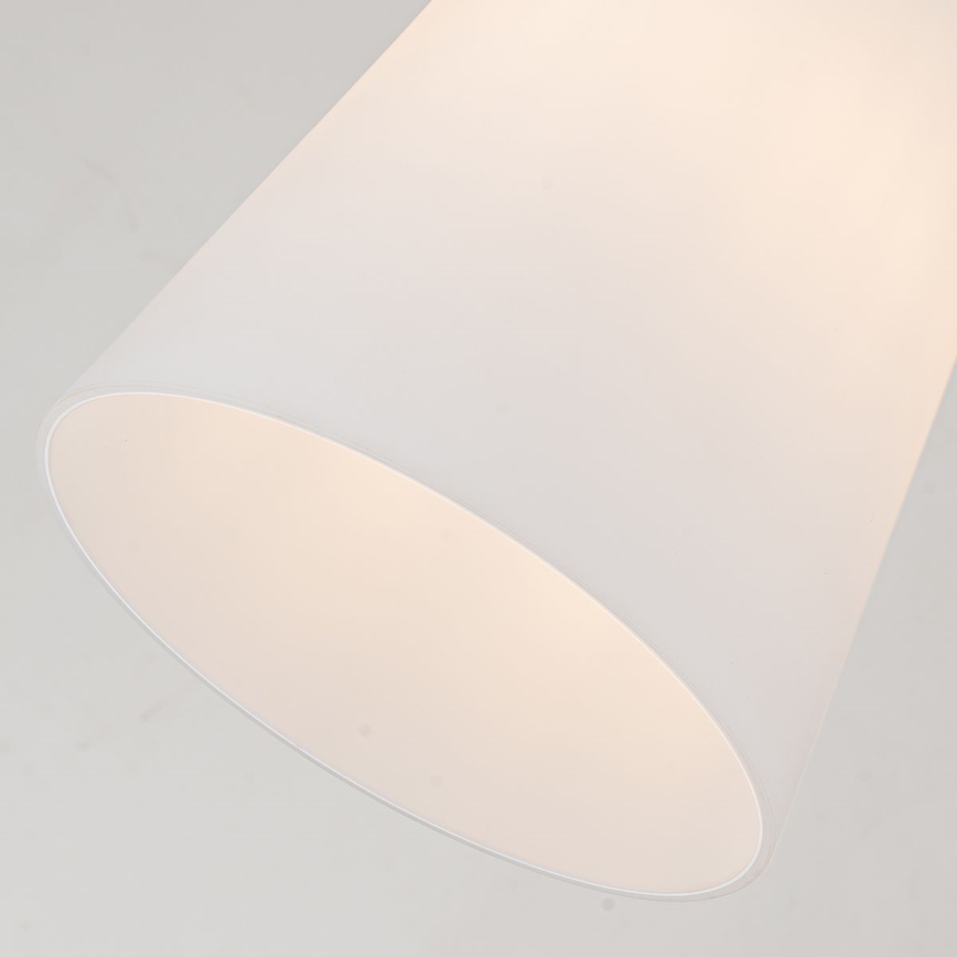 Quoizel - Pendellampe STARING 1xE27/40W/230V diameter 18,4 cm guldfarvet/patina/hvid