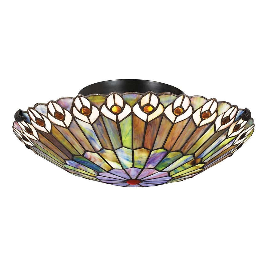 Quoizel - Tiffany-loftlampe WATKINS 2xE27/60W/230V Ø 42 cm