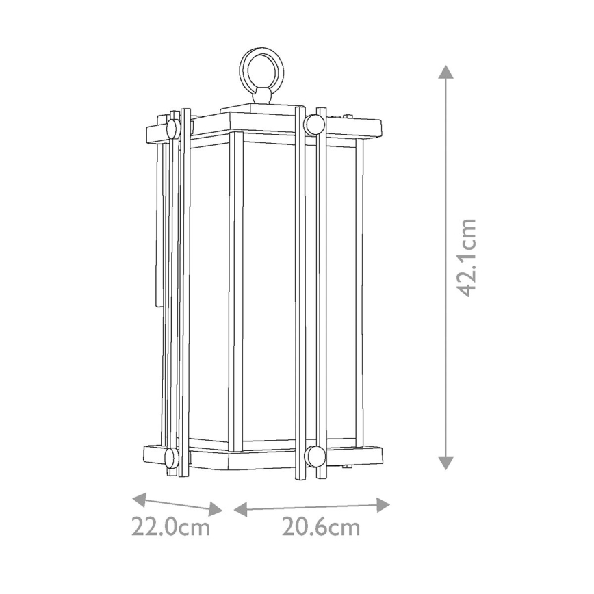 Quoizel - Udendørs væglampe GOLDENROD 1xE27/100W/230V IP44 sort/guldfarvet