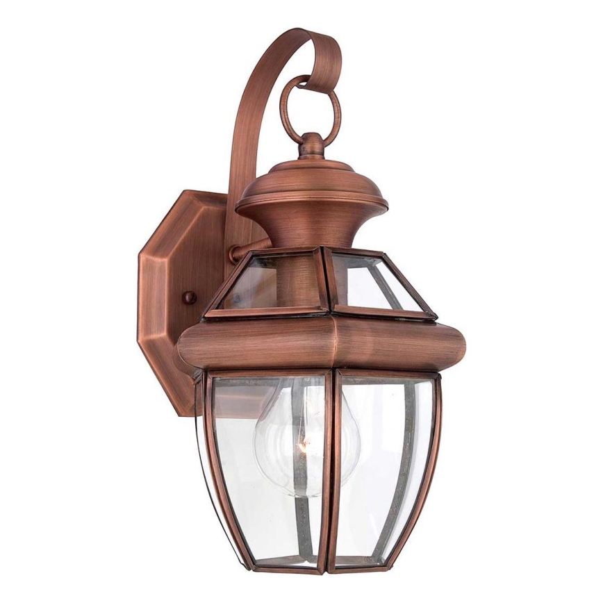 Quoizel - Udendørs væglampe NEWBURY 1xE27/60W/230V IP44 kobberfarvet