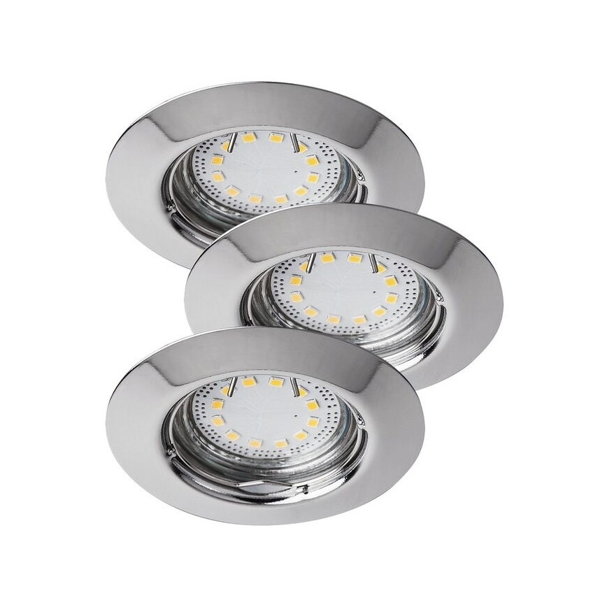 Rabalux - SÆT 3xLED Indbygningslampe til badeværelse 3xGU10/3W/230V IP44