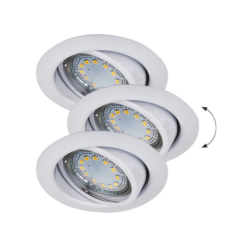 Rabalux - SÆT 3xLED Indbygningslampe 3xGU10/3W/230V IP40